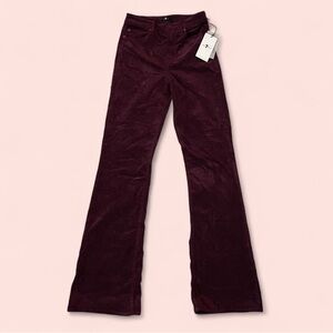 7 For All Mankind Maroon Cabernet velvet jeans